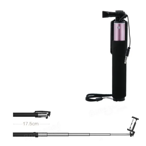 Remax selfie bot vezetékes pink  - 2