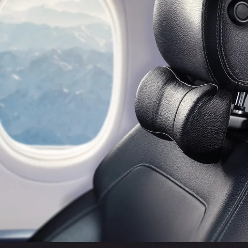 Baseus autós fejtámlára rögzíthető párna fekete, fejtámla párna - 6