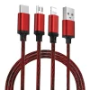 PRODA Agile 3in1 USB/Micro-USB/USB-C kábel 2.8A 1m piros thumbnail