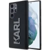 Eredeti Pouch KARL LAGERFELD kemény tok 3D gumi csillogó logó KLHCS24S3DMBKCK Samsung Galaxy S24 Ultra fekete tok