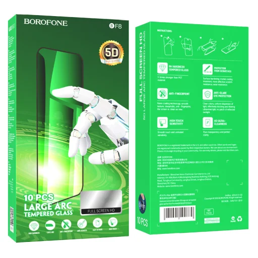 Borofone edzett üveg BF8 Diamond Armor Full Screen 5D Large Arc iPhone 14 Pro - 10 darab, üvegfólia - 9