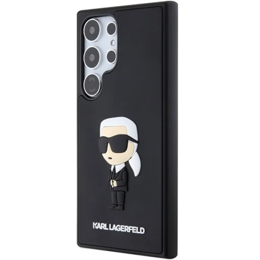 Eredeti Pouch KARL LAGERFELD keménytok 3D Rubber Ikonik KLHCS24L3DRKINK Samsung Galaxy S24 Ultra fekete tok - 2