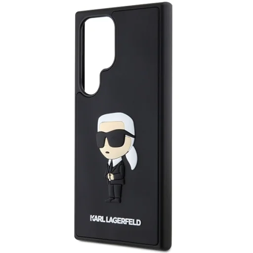 Eredeti Pouch KARL LAGERFELD keménytok 3D Rubber Ikonik KLHCS24L3DRKINK Samsung Galaxy S24 Ultra fekete tok - 6