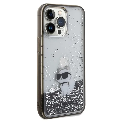 Original Pouch KARL LAGERFELD hardcase Liquid Glitter Choupette KLHCP13LLKCNSK iPhone 13 Pro tok - 4