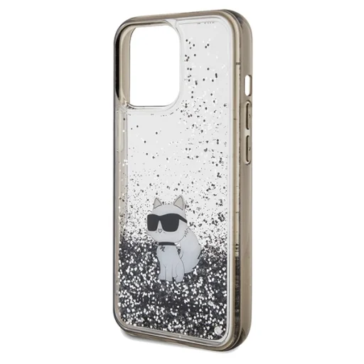 Original Pouch KARL LAGERFELD hardcase Liquid Glitter Choupette KLHCP13LLKCNSK iPhone 13 Pro tok - 6