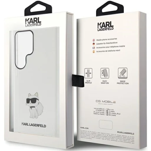 Original Pouch KARL LAGERFELD hardcase IML Choupette KLHCS24LHNCHTCT Samsung Galaxy S24 Ultra tok átlátszó - 8