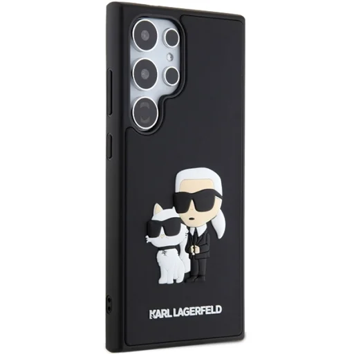 Original Pouch KARL LAGERFELD keménytok 3D Rubber Karl&Choupette KLHCS24L3DRKCNK Samsung Galaxy S24 Ultra fekete tok - 4