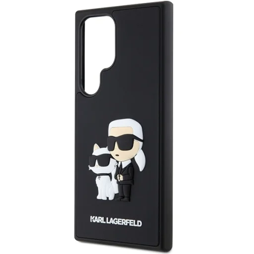 Original Pouch KARL LAGERFELD keménytok 3D Rubber Karl&Choupette KLHCS24L3DRKCNK Samsung Galaxy S24 Ultra fekete tok - 6