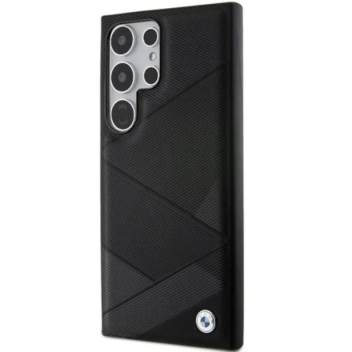 Original Case BMW hardcase Signature Leather Crossing Lines Pattern BMHCS24L23RCGPK tok Samsung Galaxy S24 Ultra Black - 2