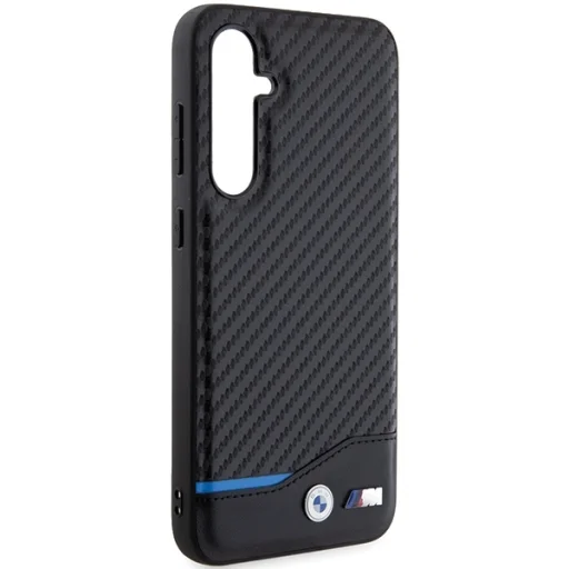 Original Case BMW Leather Carbon BMHCS23FE22NBCK Samsung Galaxy S23 FE fekete tok - 4