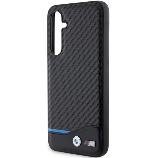Original Case BMW Leather Carbon BMHCS23FE22NBCK Samsung Galaxy S23 FE fekete tok - 5