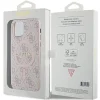 Original Case GUESS hardcase 4G Collection Leather Metal Logo MagSafe GUHMP12MG4GFRP for Iphone 12/12 Pro pink tok thumbnail