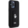 Original Pouch KARL LAGERFELD hardcase Gripstand Saffiano Choupette Pins KLHCP13XGSACHPK for iPhone 13 Pro Max Black tok thumbnail