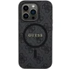 Original Case GUESS hardcase 4G Collection Leather Metal Logo MagSafe GUHMP15LG4GFRK for iPhone 15 Pro fekete tok thumbnail