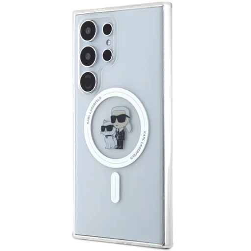 Eredeti KARL LAGERFELD keménytok IML Karl&Choupette MagSafe KLHMS24LHGKCNOT Samsung Galaxy S24 Ultra átlátszó tok - 2