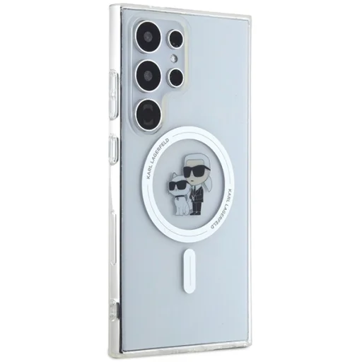 Eredeti KARL LAGERFELD keménytok IML Karl&Choupette MagSafe KLHMS24LHGKCNOT Samsung Galaxy S24 Ultra átlátszó tok - 4