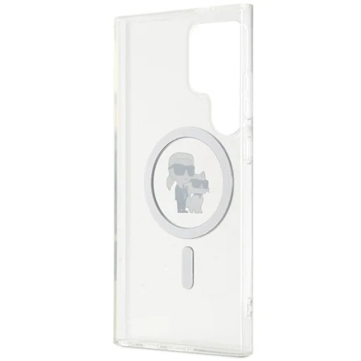Eredeti KARL LAGERFELD keménytok IML Karl&Choupette MagSafe KLHMS24LHGKCNOT Samsung Galaxy S24 Ultra átlátszó tok - 7