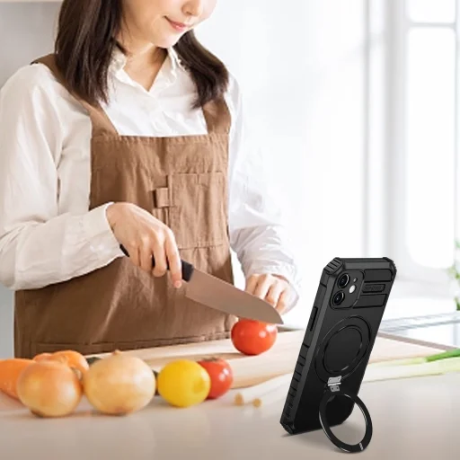 Tel Protect Armor Magsafe Metal Ring iPhone 12 tok fekete - 10