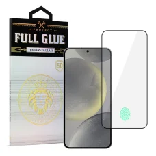 Tempered Glass HARD Full Glue 5D Samsung Galaxy S24 fekete (ujjlenyomat feloldással) üvegfólia