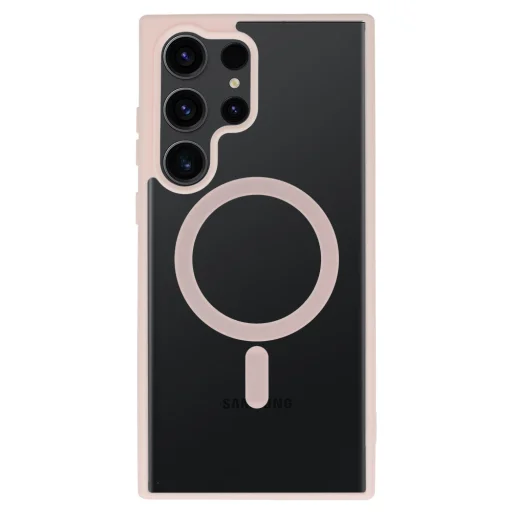 Akril Szín Magsafe Tok Samsung Galaxy S24 Ultra világos rózsaszín tok - 2