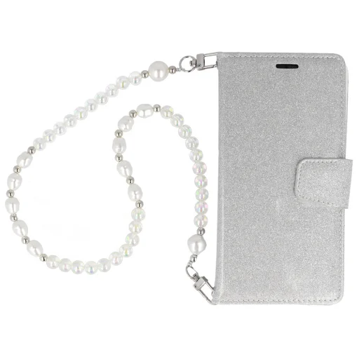 Liavec Glitter Magsafe fliptok Samsung Galaxy S24 ezüst tok - 4