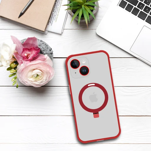 Tel Protect Magical Magsafe Állványos Tok iPhone 14 piros - 5