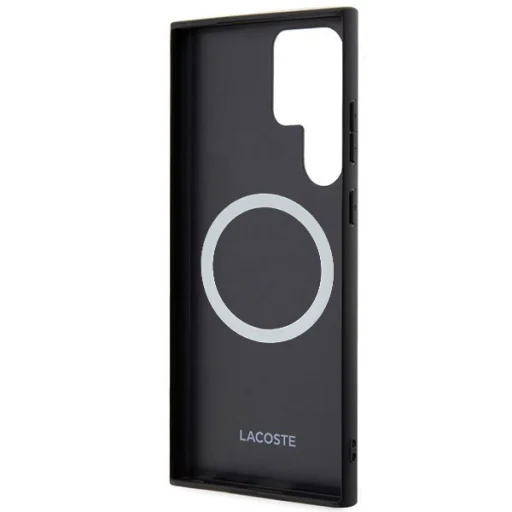  Samsung Galaxy S24 Ultra fekete LACOSTE hardcase Iconic Petit Pique MagSafe Original Pouch tok - 3