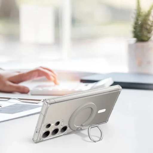 Amazing Thing Minimal Magsafe Grip Ring tok Samsung Galaxy S24 Ultra átlátszó - 11