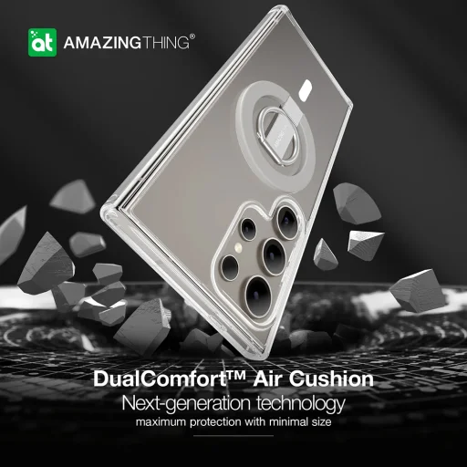 Amazing Thing Minimal Magsafe Grip Ring tok Samsung Galaxy S24 Ultra átlátszó - 8