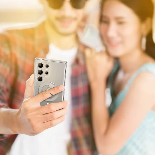 Amazing Thing Minimal Magsafe Grip Ring tok Samsung Galaxy S24 Ultra átlátszó - 10