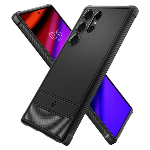 SPIGEN Rugged Armor tok Samsung Galaxy S24 Ultra - Matt Fekete - 7