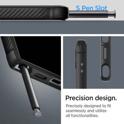 SPIGEN Rugged Armor tok Samsung Galaxy S24 Ultra - Matt Fekete - 13