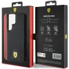 Original FERRARI keménytok Carbon Stitched Bottom FEHCS24LN3PUK Samsung Galaxy S24 Ultra Black tok thumbnail