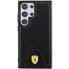 Original FERRARI keménytok Carbon Stitched Bottom FEHCS24LN3PUK Samsung Galaxy S24 Ultra Black tok thumbnail