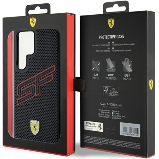 Original FERRARI keménytok Big SF Perforated FEHCS24LPINK Samsung Galaxy S24 Ultra tok - 8