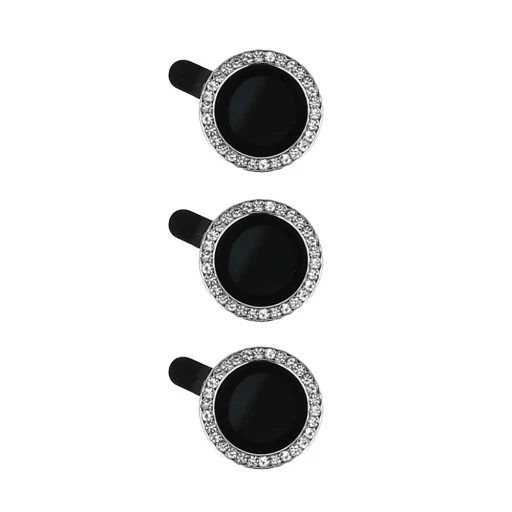 Kemény gyémánt edzett üveg kamerára (LENCSE) Samsung Galaxy S24 Plus ezüst (3 darab lencse) üvegfólia - 2