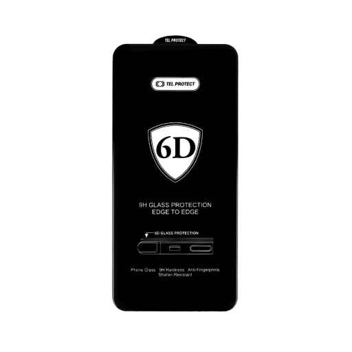 Full Glue 6D Edzett Üveg Samsung Galaxy S23 Plus Fekete üvegfólia - 4