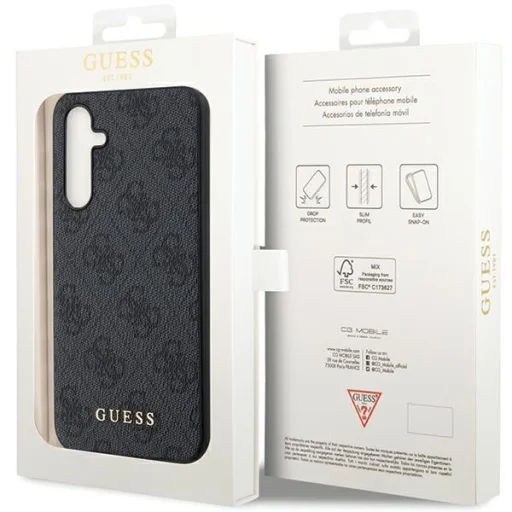 Eredeti GUESS tok - kemény tok 4G Metal Gold Logo GUHCS23FEG4GFGR Samsung Galaxy S23 FE-hez, szürke - 8
