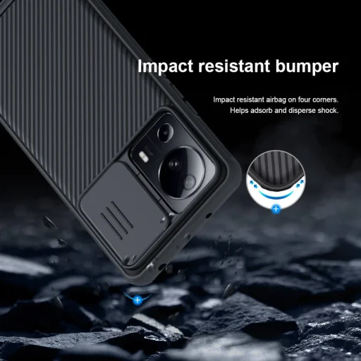 Nillkin CamShield Pro PC+TPU tok Xiaomi 13 Lite fekete - 10