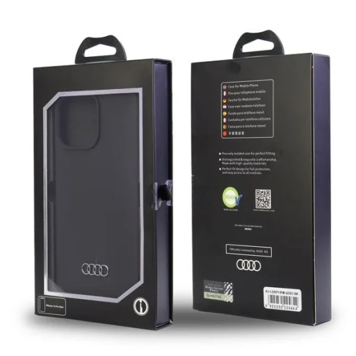  iPhone 13 Pro Max fekete Original Case AUDI hardcase szilikon tok AU-LSRIP13PM-Q3/D1-BK - 7