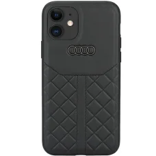  iPhone 12/12 Pro fekete Eredeti AUDI keménytok valódi bőrből AU-TPUPCIP12P-Q8/D1-BK