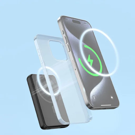 Dudao K14S USB-C / MagSafe vezeték nélküli powerbank 20W 5000mAh - fekete - 6