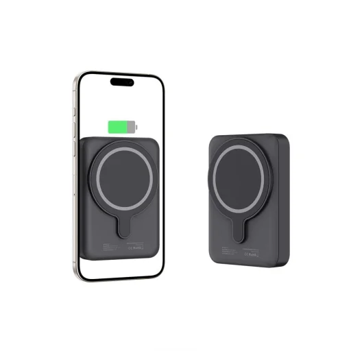 Tech-Protect LifeMag PB11 Powerbank MagSafe funkcióval 10000mAh 15W USB-C port - fekete + USB-C kábel - 3