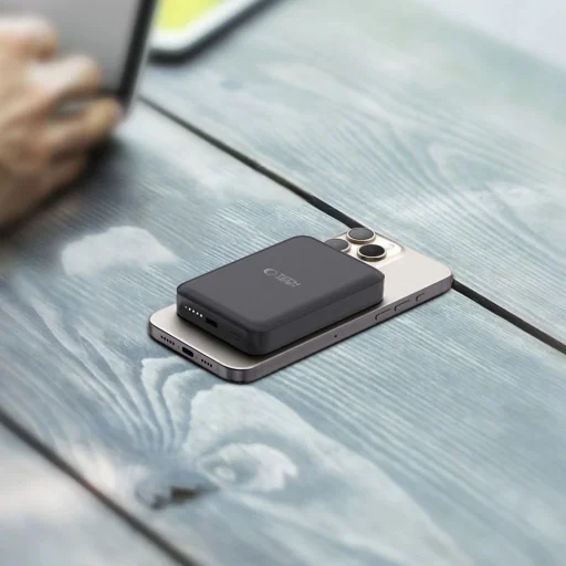Tech-Protect LifeMag PB11 Powerbank MagSafe funkcióval 10000mAh 15W USB-C port - fekete + USB-C kábel - 8