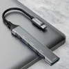 Dudao HUB 4in1 USB-C - 4x USB-A (3 x USB2.0 / USB3.0) 6.3cm fekete (A16T) thumbnail