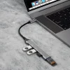 Dudao HUB 4in1 USB-C - 4x USB-A (3 x USB2.0 / USB3.0) 6.3cm fekete (A16T) thumbnail