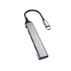 Dudao HUB 4in1 USB-C - 4x USB-A (3 x USB2.0 / USB3.0) 6.3cm fekete (A16T)