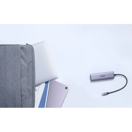 Multifunkciós HUB 5 az 1-ben USB-C - HDMI 1.4 / 3 x USB-A / USB-C PD 100W Ugreen CM511 - szürke - 7