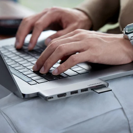 HUB Ugreen CM380 2xUSB C - HDMI/2xUSB 3.0/SD TF/USB C PD - szürke - 4