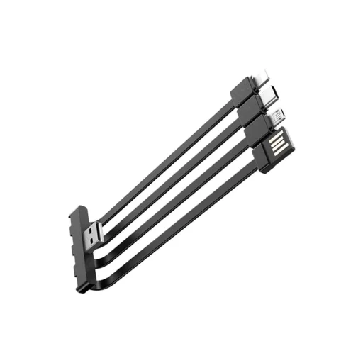 Dudao K18+ napelemes powerbank 20000 mAh USB-A / USB-C / Lightning / micro USB kábelekkel - fekete - 3